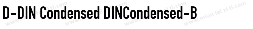 D-DIN Condensed DINCondensed-Bold字体转换